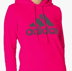 Adidas Girls Youth Magenta Size L Fleece Hoodie
